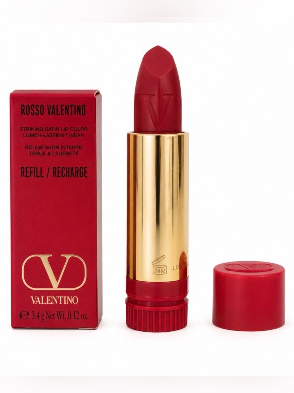 Valentino Rosso Satin Lipstick • 22r • Refill/Recharge 3.4g/ 0.12oz • NEW IN BOX